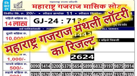Maharashtra State 28.3.2024 Gajraj Monthly Lottery Result Today Live 4PM.
